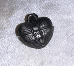 kettinghanger gunmetal locket hart, Overige materialen, Verzenden, Zwart, Nieuw