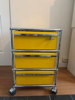 USM Haller kantoor container geel, 100 liter of meer, Ophalen, Zo goed als nieuw, Transportkar