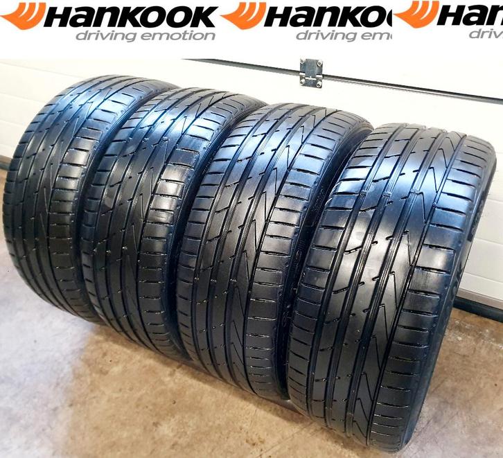 4x 225 45 R18 HANKOOK 7.5 a 8mm en 7mm €100 P.S GEMONTEERD, Auto-onderdelen, Banden en Velgen, Band(en), Zomerbanden, 18 inch