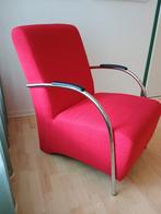 Rode WOOOD Halifax fauteuil, stoel, Huis en Inrichting, Fauteuils, Ophalen, Vintage, Halifax, Minder dan 75 cm, Zo goed als nieuw