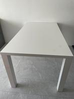 Hoogglans wit eettafel, Ophalen, 50 tot 100 cm, Zo goed als nieuw, Vijf personen of meer