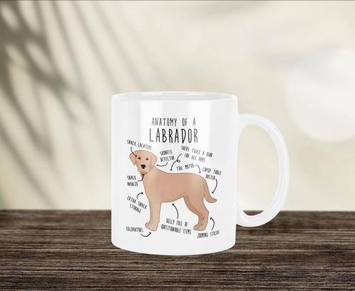 Labrador Anatomy mok, Huis en Inrichting, Keuken | Servies, Nieuw, Kop(pen) en/of Schotel(s), Overige stijlen, Ophalen of Verzenden