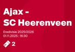 Ajax Heerenveen 2 kaarten vak 427 rij 6, Tickets en Kaartjes, Sport | Voetbal, Twee personen, September