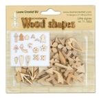 Leane Creatief Wood shapes Little signes (kleine vormpjes) 4, Nieuw, Overige merken, Ophalen of Verzenden, Versiering of Embellishment