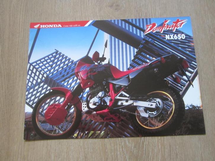 Honda Dominator NX 650 brochure folder 1992 1993, Motoren, Handleidingen en Instructieboekjes, Honda, Ophalen of Verzenden