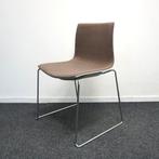 Arper Catifa 46 Design Stoelen | Bruin / Wit | Gestoffeerd, Huis en Inrichting, Gebruikt, Metaal, -, Ophalen of Verzenden