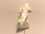 Metalen TELSTAR VOETBALLER VOETBALCLUB Speld (Wit/Groen)., Verzenden, Zo goed als nieuw, Sport, Speldje of Pin
