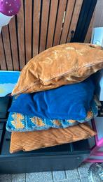 4 kussens gratis ophalen, Huis en Inrichting, Ophalen, Gebruikt, Blauw, Vierkant