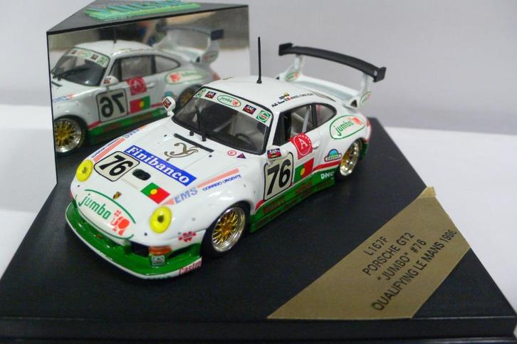porsche gt2 jumbo le mans 1996 - vitesse l167f - 1/43, Hobby en Vrije tijd, Modelauto's | 1:43, Zo goed als nieuw, Auto, Overige merken