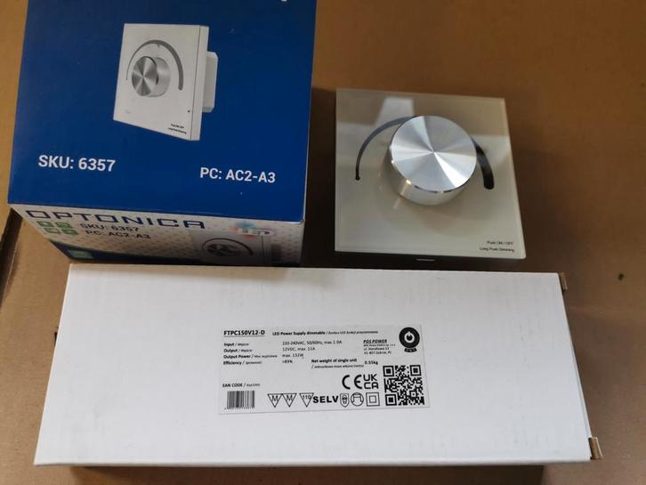 Inbouw LED Dimmer Schakelaar, Doe-het-zelf en Verbouw, Elektra en Kabels, Nieuw, Schakelaar, Ophalen of Verzenden