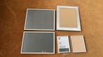 Fotolijstjes zilver kleurig 5 stuks, Ophalen of Verzenden, Gebruikt