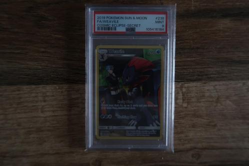 Weavile cosmic eclipse #238 PSA9, Hobby en Vrije tijd, Verzamelkaartspellen | Pokémon, Nieuw, Losse kaart, Ophalen of Verzenden