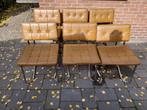 6 eetkamer stoelen, Huis en Inrichting, Ophalen, Gebruikt, Bruin