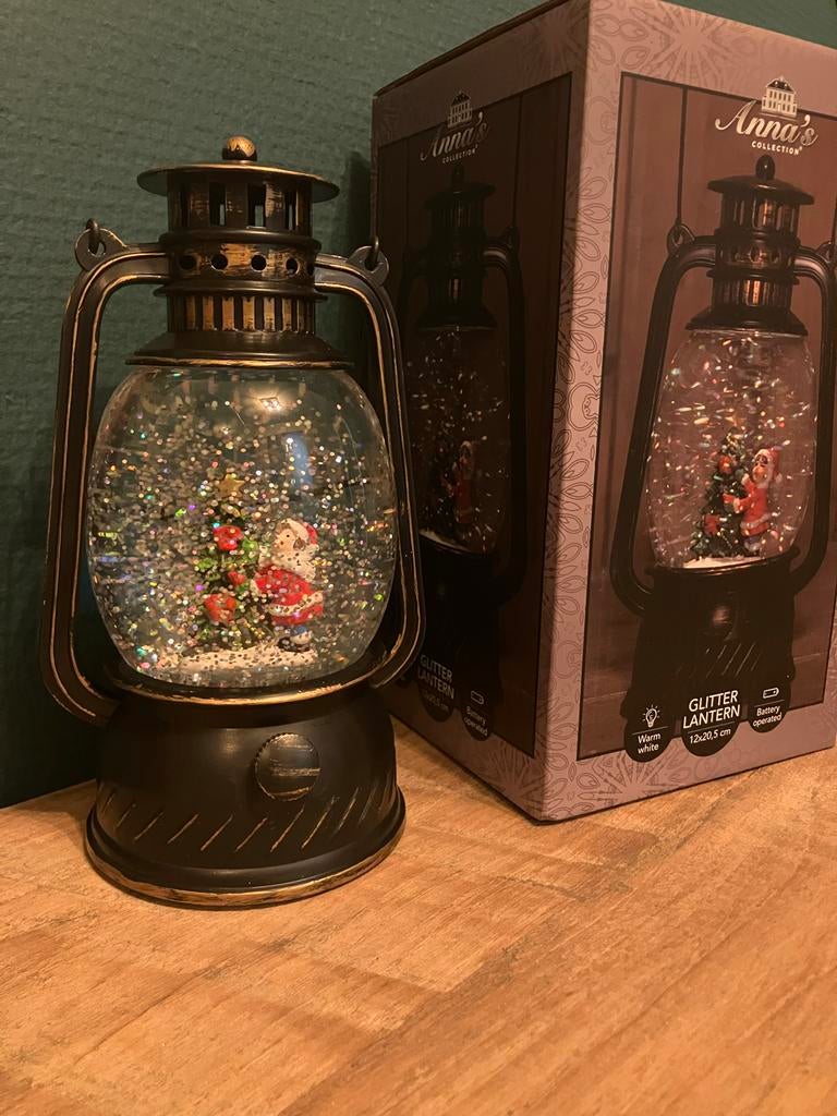 Glitter Kerst Lantaarn - Nieuw in Verpakking, Kunststof, Overige kleuren, Nieuw, Ophalen of Verzenden