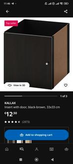 5 (+ 1 beschadigd) Kallax insert deur, zwart, Ophalen, Gebruikt