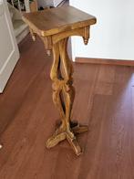 hoge bijzet tafel van mooi donker eiken hout, Ophalen, Minder dan 55 cm, Gebruikt, Klassiek