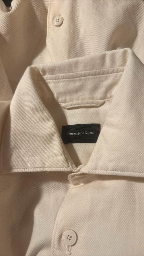 ZEGNA HEMD PREMIUM COLLECTION, Kleding | Heren, Overhemden, Nieuw, Halswijdte 39/40 (M), Beige, Ophalen of Verzenden