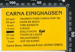 Sticker: Carna Einighausen 1984 - Dolly Dots - Toontje Lager, Verzamelen, Ophalen of Verzenden, Zo goed als nieuw, Bedrijf of Vereniging
