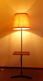Frans hout metal retro vloerlamp hout tafelblad cafe, Ophalen, Gebruikt, Metaal, 100 tot 150 cm