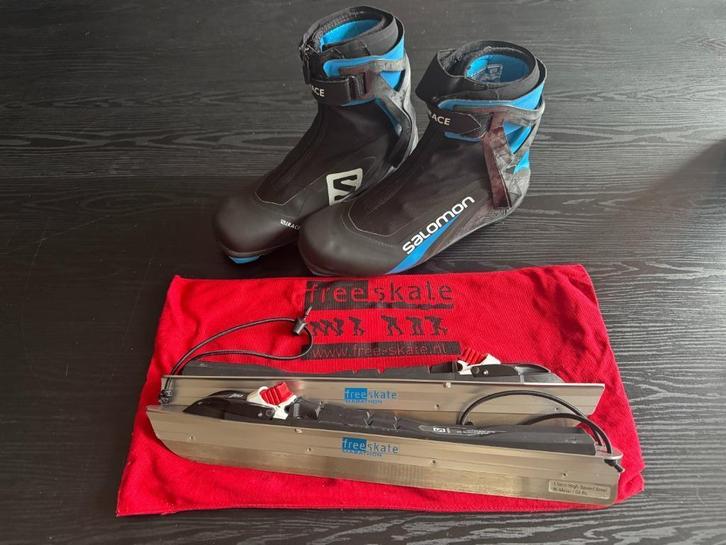 Salomon S-Race Carbon Pro met freeskate ijzers, Sport en Fitness, Schaatsen, Zo goed als nieuw, Overige typen, Overige merken