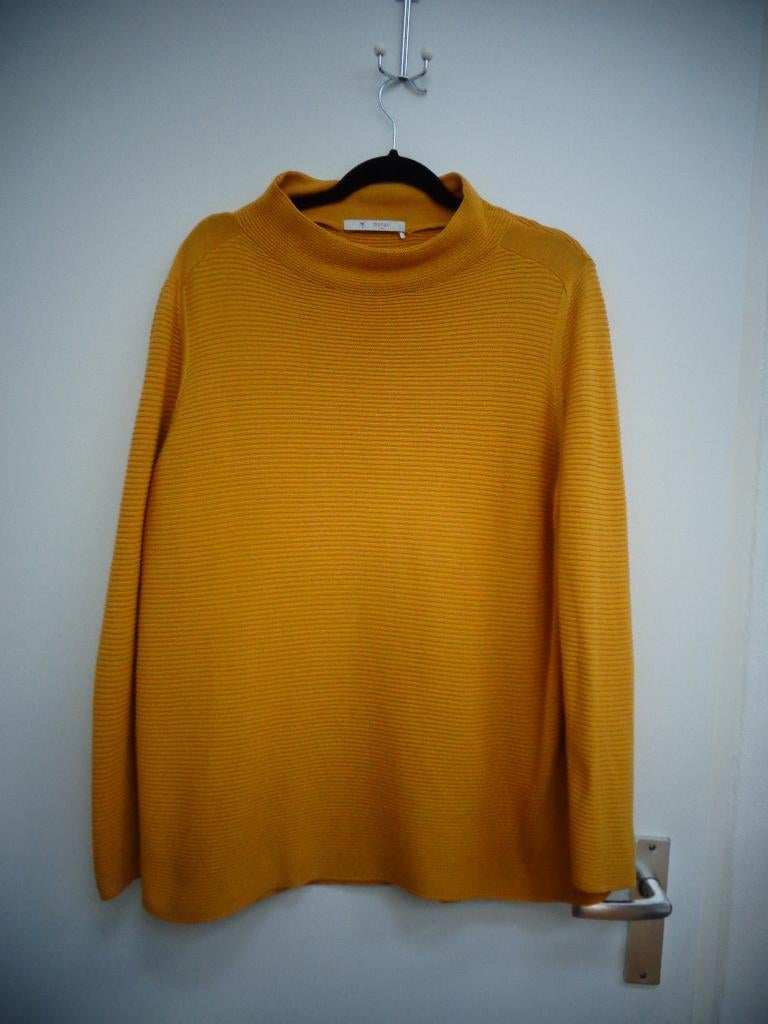 Monari okergele trui met lange mouw, maat 44 / 46, Kleding | Dames, Monari, Geel, Maat 46/48 (XL) of groter, Ophalen of Verzenden