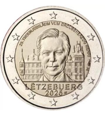 2 euro Luxemburg “25 jaar Troon Groothertog Henri’ UNC 2025 beschikbaar voor biedingen