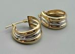 Vintage gouden bi-color oorbellen. 2025/590.