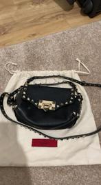 Valentino schoudertas desingertas mooie kwaliteit kalfsleer, Ophalen of Verzenden, Zo goed als nieuw, Zwart, Schoudertasje