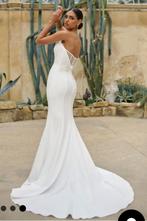 Trouwjapon model zeemeermin, stretch, maat 38, Kleding | Dames, Ophalen of Verzenden, Zo goed als nieuw, Wit, Trouwjurk