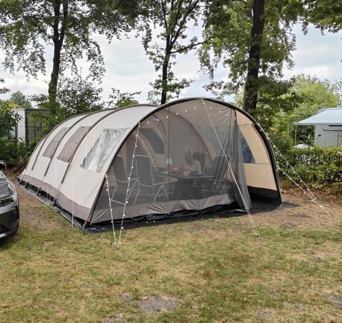 Grote tunneltent met hor - 7.00 x 4.75 m, Caravans en Kamperen, Tenten, meer dan 6, Gebruikt, Ophalen
