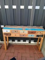 Mangohouten sidetable, Overige materialen, 100 tot 150 cm, Ophalen of Verzenden, Zo goed als nieuw