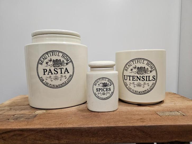 LEUKE "BEAUTIFUL HOME" VOORRAADPOTTEN, Huis en Inrichting, Keuken | Keukenbenodigdheden, Gebruikt, Ophalen of Verzenden