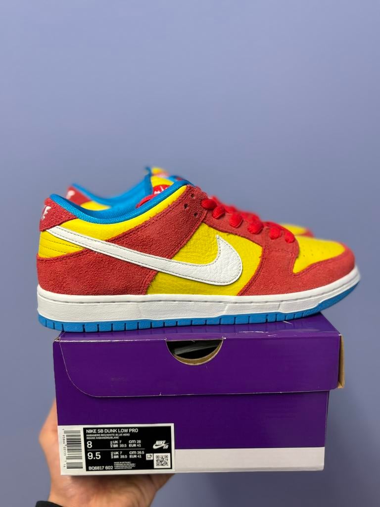 NIEUW - Nike Dunk Low Bart Simpson Size: US 8 (UK:7/41), Ophalen of Verzenden, Zo goed als nieuw, Overige kleuren