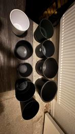 Diverse bloempotten - set van 9, Ophalen, Kunststof, Gebruikt, Minder dan 30 cm