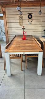 Teak Tuinset – Geniet van Stijl & Comfort in Jouw Tuin!, Tuin en Terras, Tuinsets en Loungesets, Ophalen, Gebruikt, Teakhout, 8 zitplaatsen