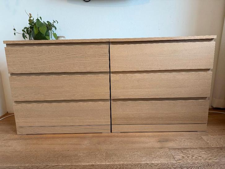 Two Ikea Malm dressers, Huis en Inrichting, Kasten | Ladekasten, Zo goed als nieuw, Minder dan 100 cm, 50 tot 100 cm, 25 tot 50 cm