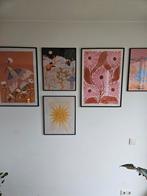 Canvas posters 5 stuks, Huis en Inrichting, Woonaccessoires | Schilderijen, Tekeningen en Foto's, 50 tot 75 cm, Ophalen of Verzenden