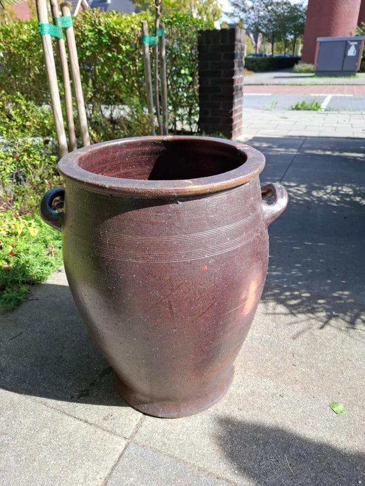 Mooie grote oude pot (gebakken geglazuurd), Antiek en Kunst, Antiek | Keramiek en Aardewerk, Ophalen