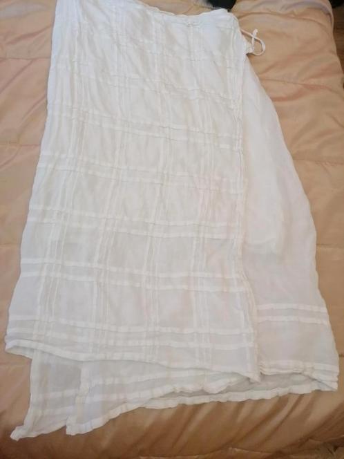 Oska mooie witte overslag rok/ maat M, Kleding | Dames, Rokken, Zo goed als nieuw, Maat 38/40 (M), Wit, Onder de knie, Verzenden