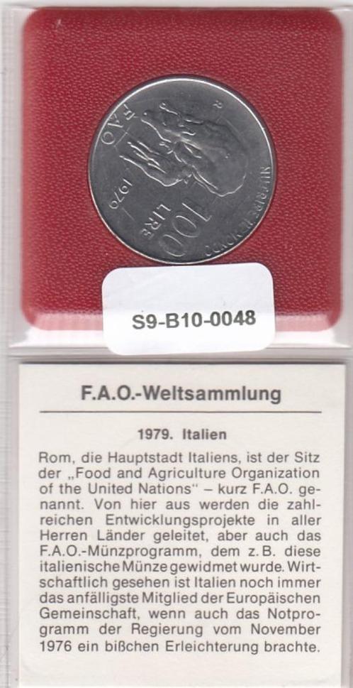 S9-B10-0048 Italy 100 Lire UNC 1979 KM106  FAO, Postzegels en Munten, Munten | Europa | Niet-Euromunten, Italië, Verzenden