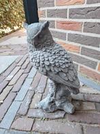 Betonbeeld uil op stam, Ophalen, Nieuw, Beton, Dierenbeeld