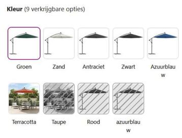 Zweefparasol parasol 300 cm LED-verlichting GRATIS VERZENDEN beschikbaar voor biedingen