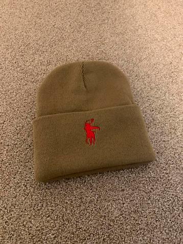 Nieuwe beanie met rood Ralph Lauren logo - Beige/Zwart beschikbaar voor biedingen