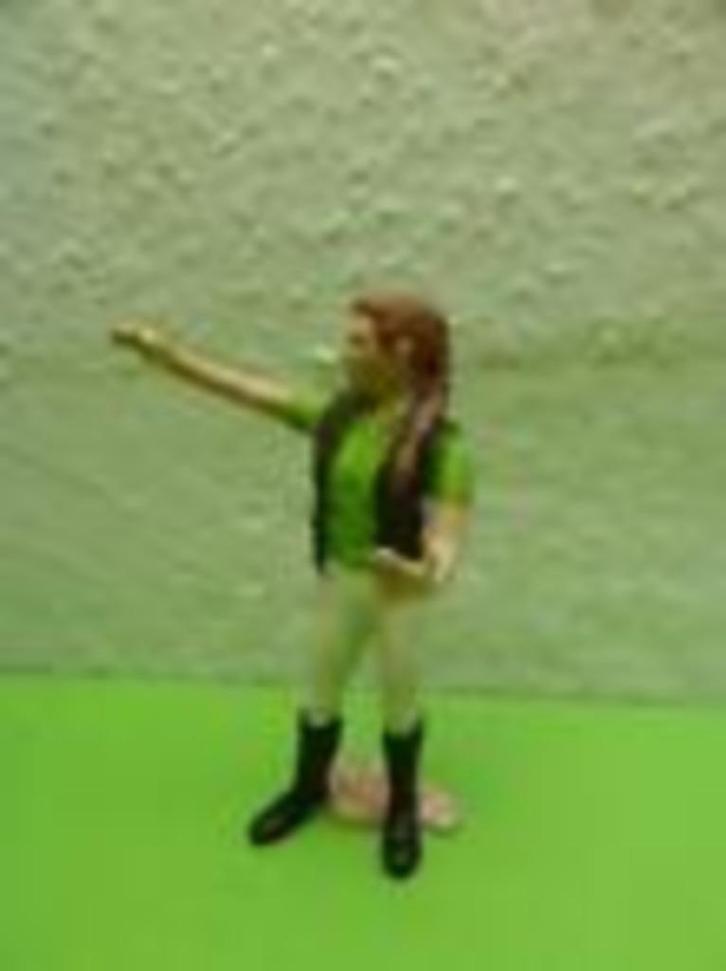Schleich paardenverzorgster, figuur groen, Verzamelen, Dierenverzamelingen, Gebruikt, Beeldje of Figuurtje, Paard, Verzenden