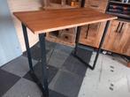 Houten bartafel met metalen frame, Ophalen of Verzenden