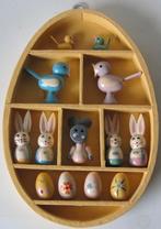 houten ei met paasfiguurtjes - Paas hanger, Diversen, Pasen, Ophalen of Verzenden, Zo goed als nieuw