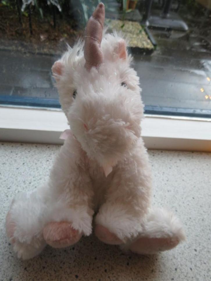 Unicorn eenhoorn Shining Stars Russ Berrie zilverkleurige, Kinderen en Baby's, Speelgoed | Knuffels en Pluche, Zo goed als nieuw