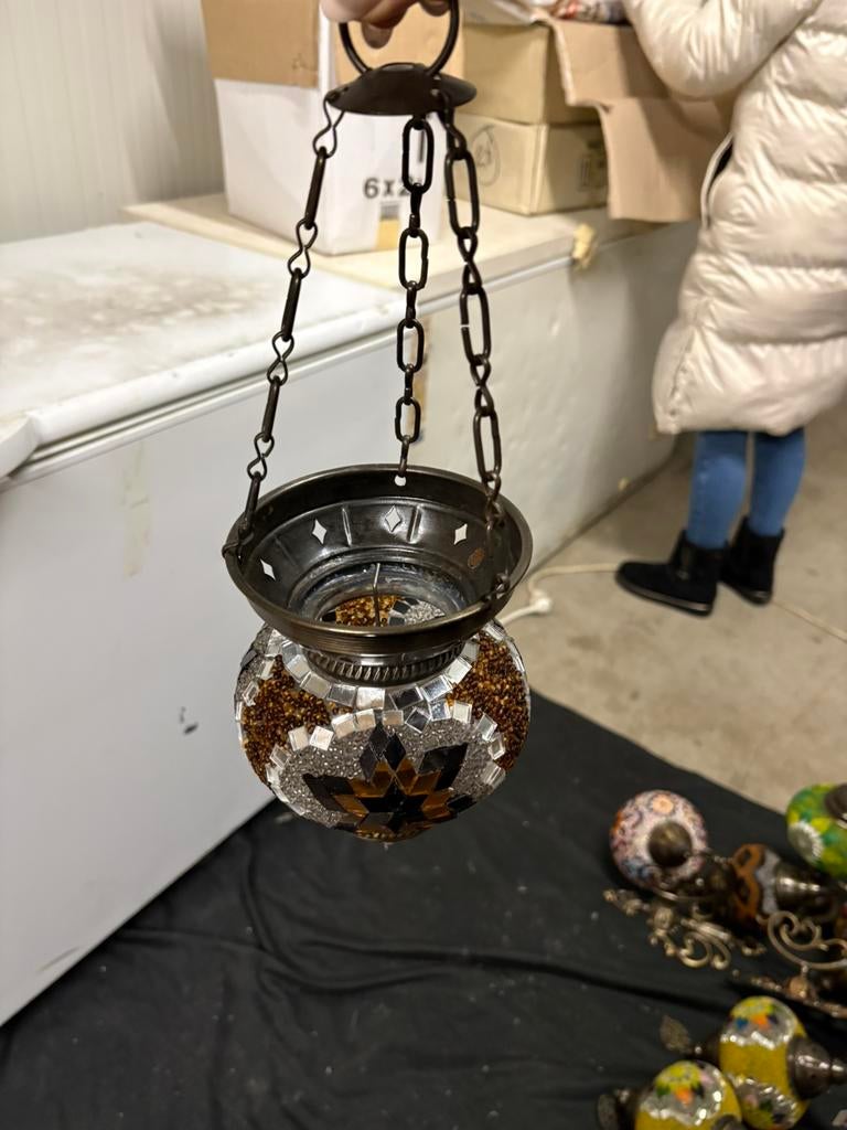 Handgemaakte Turkse waxinelichthouder met mozaïek, nieuw!, Huis en Inrichting, Lampen | Hanglampen, Nieuw, Minder dan 50 cm, Ophalen of Verzenden