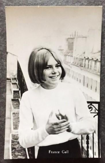Fotokaart Ansicht France Gall Eurovisie Ye Ye Girl 1960's, Verzamelen, Muziek, Artiesten en Beroemdheden, Ophalen of Verzenden