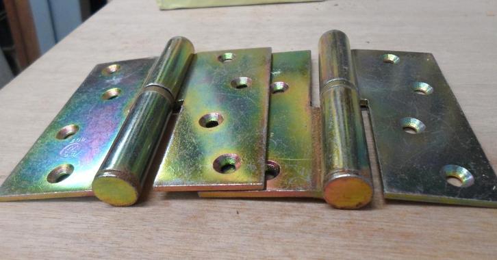 Te koop 11 stuks nieuwe kogelstift paumelles (scharnier)., Doe-het-zelf en Verbouw, Hang- en Sluitwerk, Nieuw, Scharnier, Koper of Messing